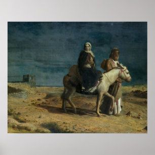 De vlucht van het zwaard van Herod, 1880 (olie op Poster