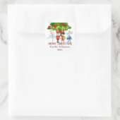 De voedingskraker, Clara, Kerstmis Vierkante Sticker (Tas)