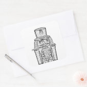 De voedingskraker vierkante sticker (Envelop)