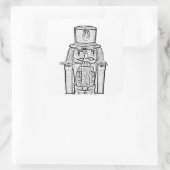 De voedingskraker vierkante sticker (Tas)