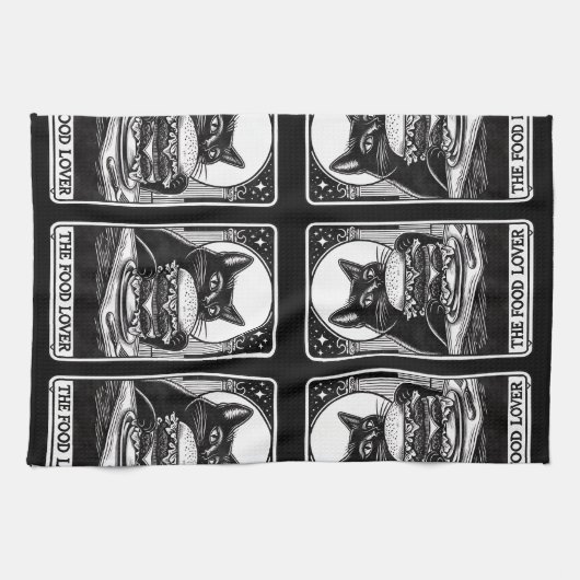 De voedselliefhebber Funny Tarot Theedoek (Horizontaal)