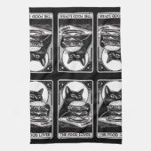 De voedselliefhebber Funny Tarot Theedoek (Verticaal)