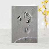 De Voetafdrukken van het Zand van vaderdag, van de Kaart (Gele Bloem)