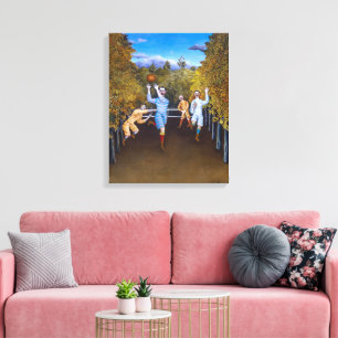 De voetballers Henri Rousseau Canvas Afdruk