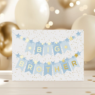 De Vœux En Aluminium Carte Big Brother New Baby Foil