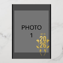 Carte photo mariage Faire-part Gold Foil