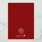 De Vœux En Aluminium Carte Shiviti avec effet dentelle Gold Foil Red Pl (Verso)