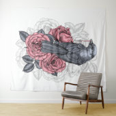 De vogel met de zilveren sleutel wandkleed (In Situ (horizontaal))