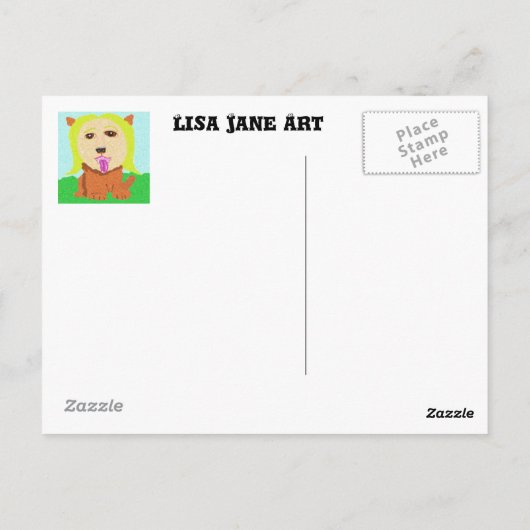 De vogel met het Homer Simpson hoofd Briefkaart (Achterkant)