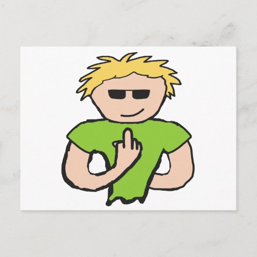 De vogel omdraaien briefkaart (Voorkant)