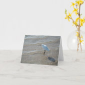 De vogel van de kust notecard kaart (Gele Bloem)