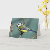 De Vogel van het lied Kaart (Gele Bloem)