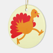 De vogel van Turkije op de looppas! Keramisch Ornament (Links)