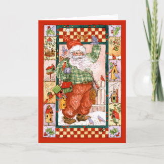 DE VOGELHUIZEN VAN DE KERSTMAN FEESTDAGEN KAART