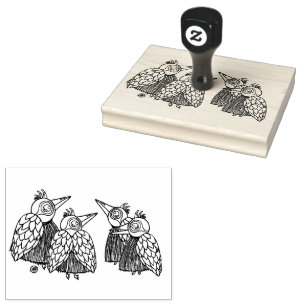 De vogels aan het kletsen rubberstempel