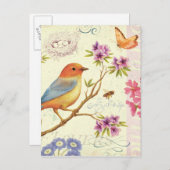 De vogels en de bijen briefkaart (Voorkant / Achterkant)