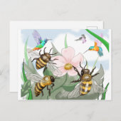 De vogels en de bijen briefkaart (Voorkant / Achterkant)