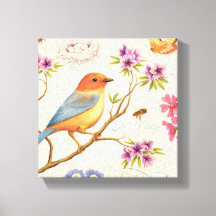 De vogels en de bijen canvas afdruk