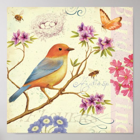 De vogels en de bijen poster (Voorkant)