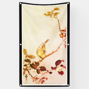 De VOGELS OP BOOM VERTAKKEN zich de JAPANSE Banner