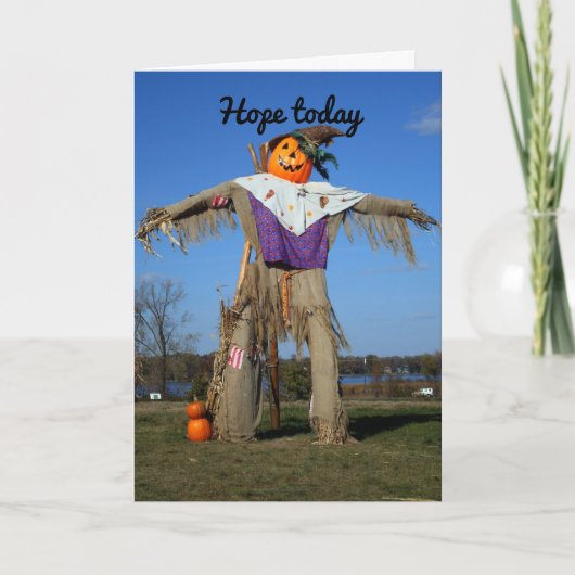 De Vogelverschrikker van de Pompoen van Halloween Kaart (Voorkant)