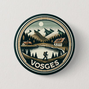 De Vogezen France Badge Ronde Button 5,7 Cm