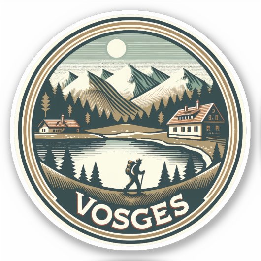 De Vogezen France Badge Sticker (Voorkant)