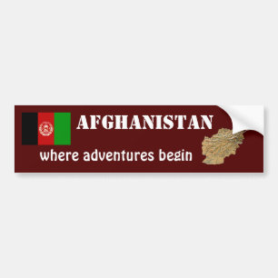 De Voiture Autocollant Afghanistan Drapeau + Carte