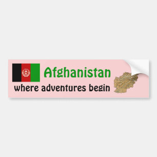 De Voiture Autocollant Afghanistan Drapeau + Carte
