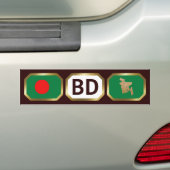 De Voiture Autocollant Bangladesh Drapeau Carte Code (En voiture)