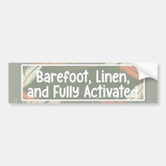 De Voiture Autocollant Barefoot, Linen, & Fully Activated (Devant)