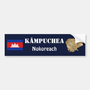 De Voiture Autocollant Cambodge Drapeau + Carte