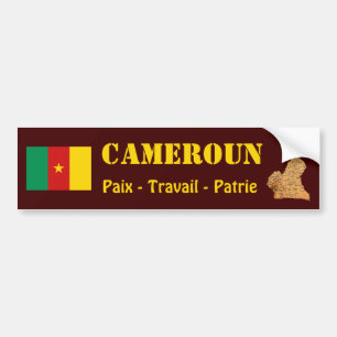 De Voiture Autocollant Caméroun Drapeau + Carte