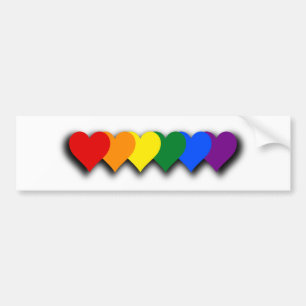 De Voiture Autocollant coeurs fièrement LGBT