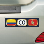 De Voiture Autocollant Colombie Drapeau Carte Code (En voiture)