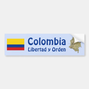 De Voiture Autocollant Colombie Drapeau et Carte