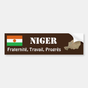 De Voiture Autocollant Drapeau + Carte du Niger
