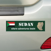 De Voiture Autocollant Drapeau + Carte du Soudan (En voiture)