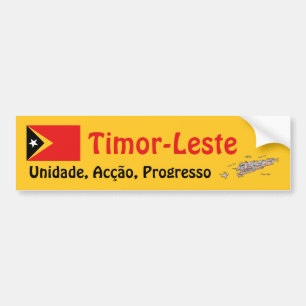 De Voiture Autocollant Drapeau + Carte du Timor oriental