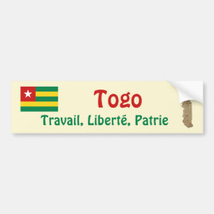 De Voiture Autocollant drapeau et carte du Togo