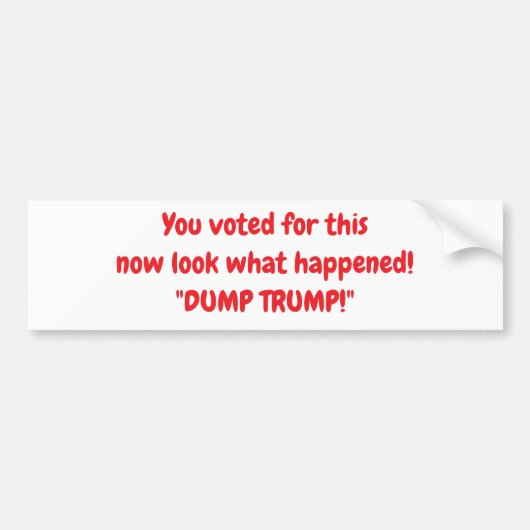 De Voiture autocollant "dump trump !" (Devant)