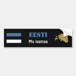 De Voiture Autocollant Estonia Drapeau + Carte