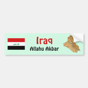 De Voiture Autocollant Iraq Drapeau + Carte