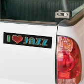De Voiture Autocollant J'adore Le Jazz (Sur camion)