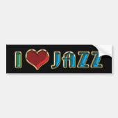 De Voiture Autocollant J'adore Le Jazz (Devant)