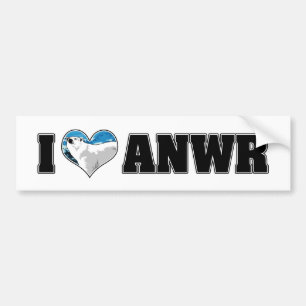 De Voiture Autocollant J'aime ANWR