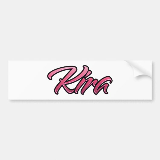 De Voiture Autocollant Kira rose pâle (Devant)