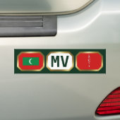 De Voiture Autocollant Maldives Drapeau Carte Code (En voiture)