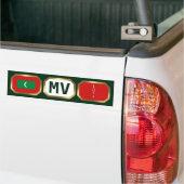 De Voiture Autocollant Maldives Drapeau Carte Code (Sur camion)