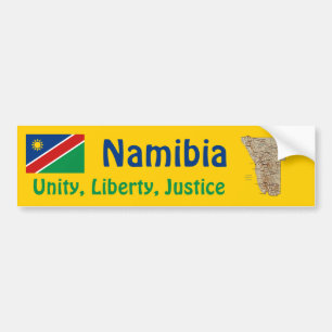 De Voiture Autocollant Namibia Drapeau + Carte